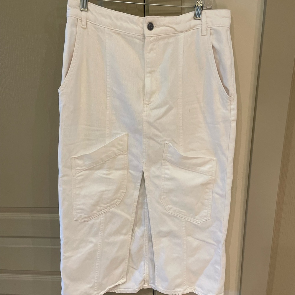 Zara Denim Cargo Skirt